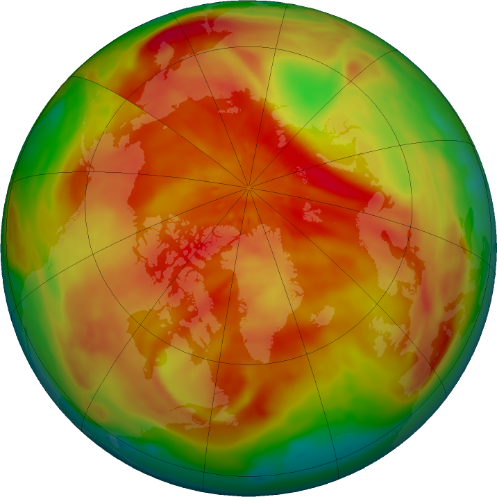 Arctic ozone map for 20 March 2018